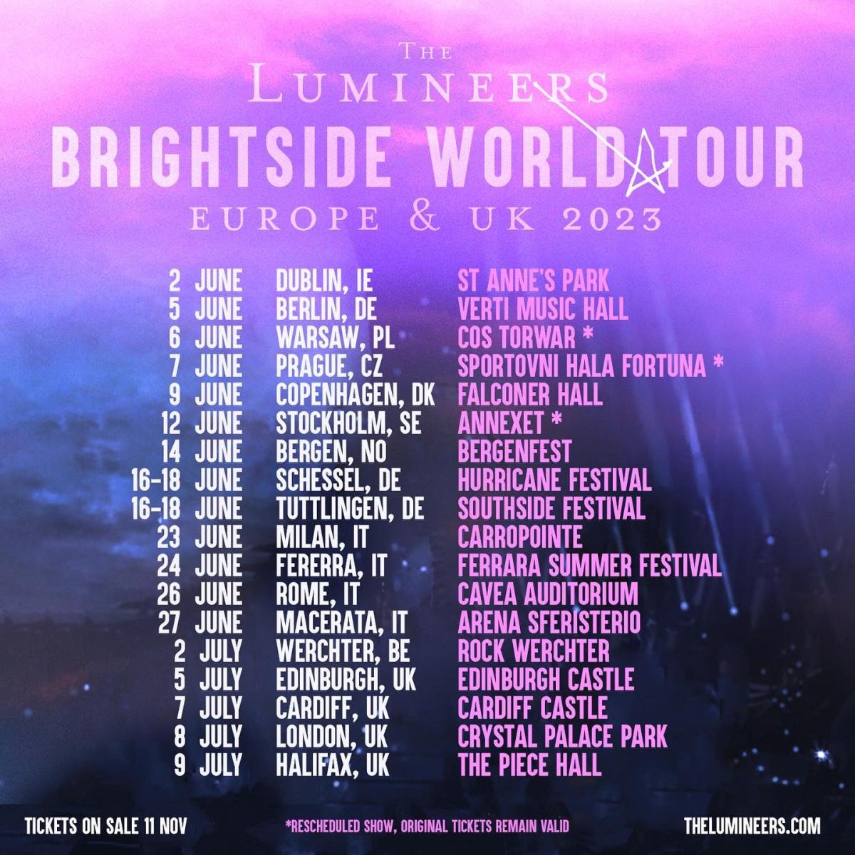 The Lumineers Line Up UK And European Leg Of Brightside World Tour For